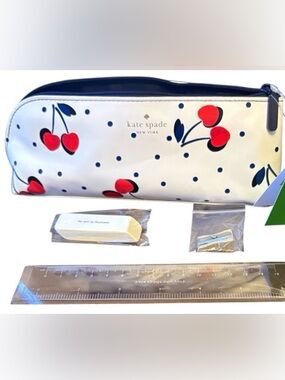 Kate Spade Vintage Cherry Dot Pencil Case